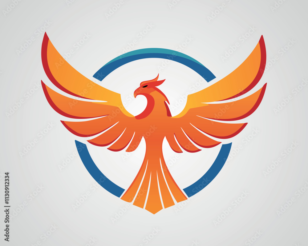 Obraz premium Abstract Phoenix Logo Design for Branding and Creative Projects