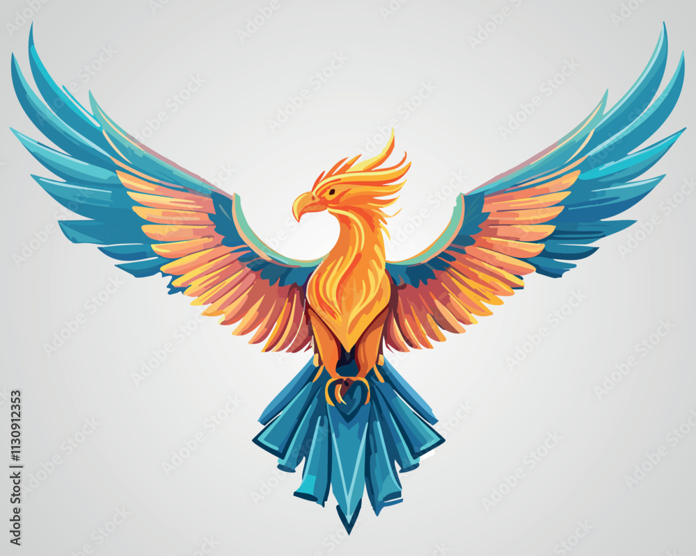 Fototapeta premium Abstract Phoenix Logo Design for Branding and Creative Projects