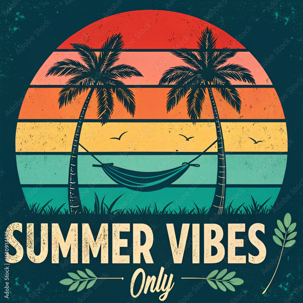 Fototapeta premium SUMMER T SHIRT DESIGN 