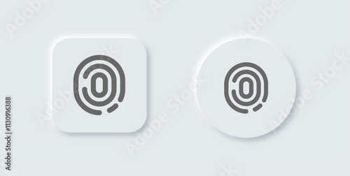 Evidence line icon in neomorphic design style. Investigation signs vector illustration.