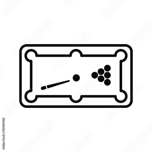 billiard table icon vector pool table