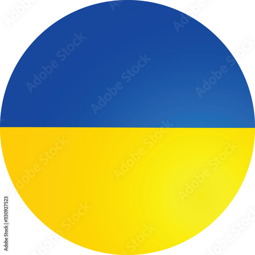 Free Download Ukraine Country Round Flag Vector - GFXLoad