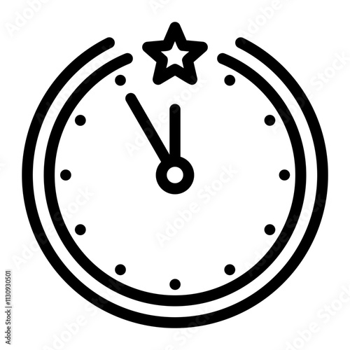 clock line icon