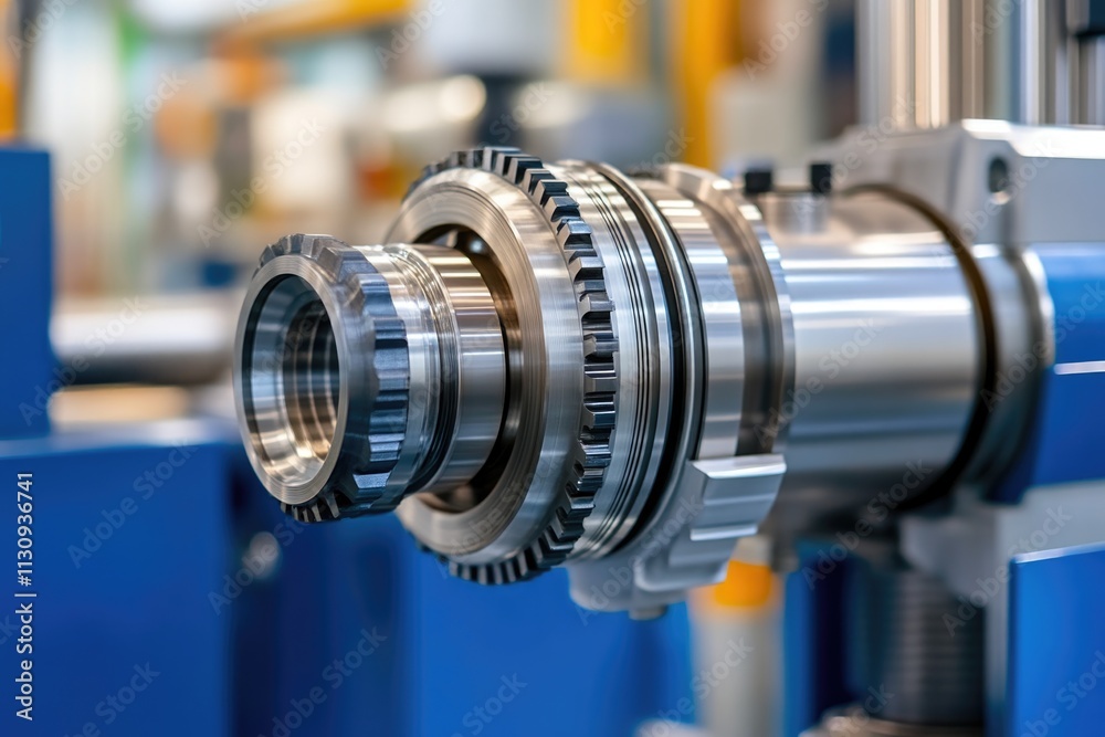Fototapeta premium Engineering precision showcased in dam turbine mechanism