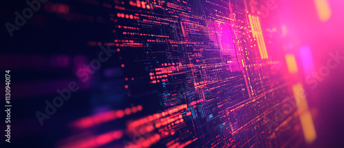 Software development, digital technology concept. Software developer, coding web banner or background	 