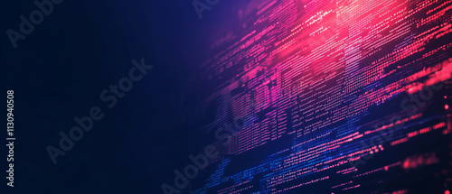 Software development, digital technology concept. Software developer, coding web banner or background	 