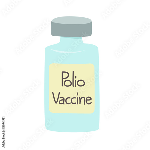 polio disease and vaccine for child. poliomyelitis disease concept