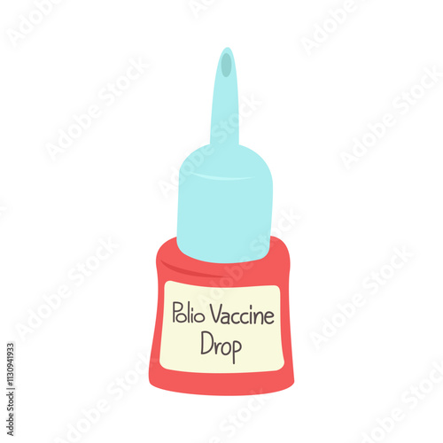 polio disease and vaccine for child. poliomyelitis disease concept