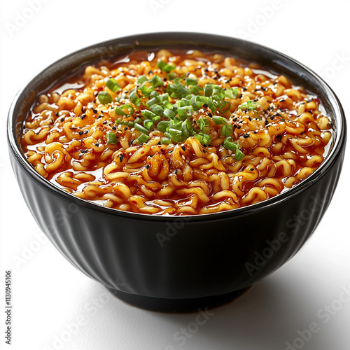 Delicious bowl of ai-generated noodle soup kitchen food photography cozy environment close-up view culinary art