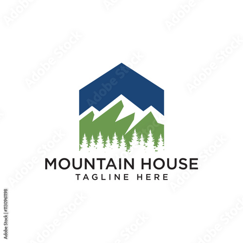 Mountain House Logo Design Template.