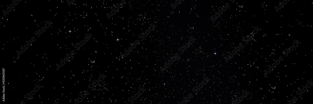 Obraz premium Night sky with countless stars twinkling on dark background, space, nighttime