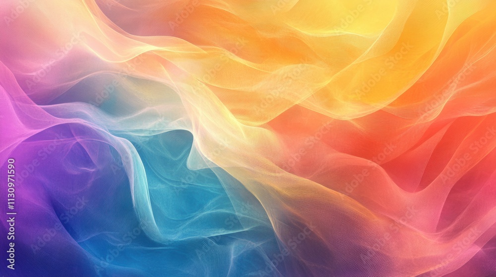 Fototapeta premium Colorful Abstract Wave Patterns in Soft, Flowing Textures