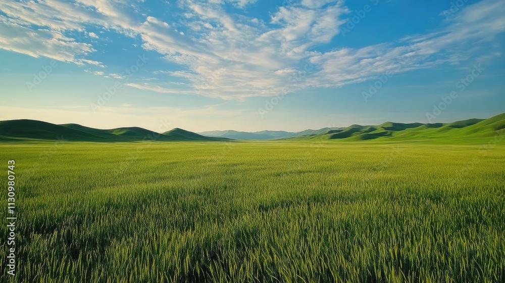 Fototapeta premium PNG Green field landscape backgrounds grassland