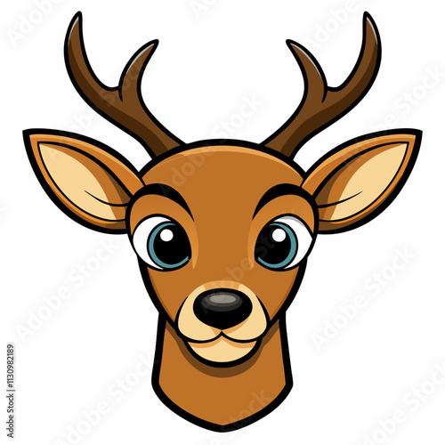 deer, animal, cartoon, reindeer, vector, christmas, illustration, mammal, isolated, cute, elk, antler, white, brown, wild, moose, head, stag, nature, silhouette, animals, wildlife, antlers, horn, happ