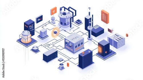 Innovative factories using iot for machine control and robotic arms in modern production lines