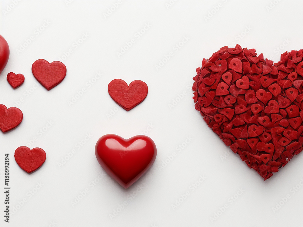 Obraz premium Top view world heart day concept