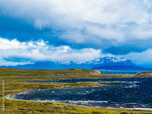 landscape with sea and mountains