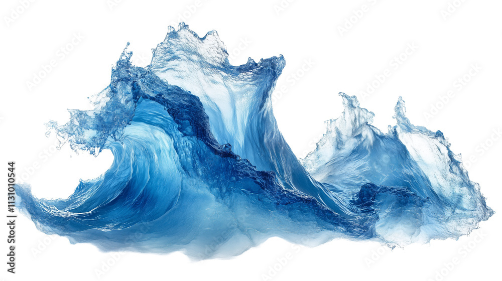 Fototapeta premium a huge wave isolated on a transparent background