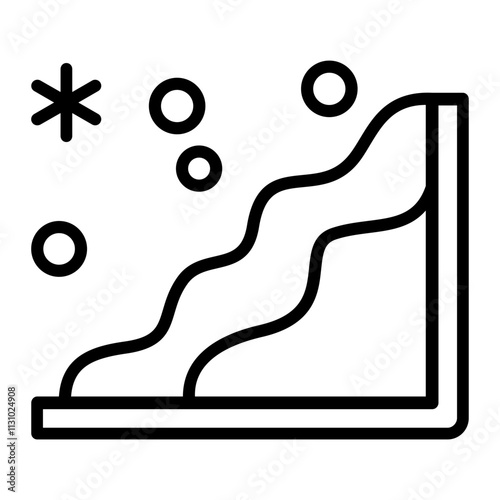 Snow Avalanche  Icon Element For Design