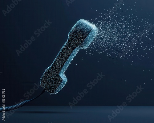 Spam calls converted into harmless data streams dissolving in a hightech phone environment