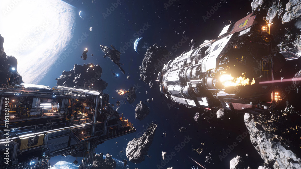 Space game ui level map with planet vector screen background. Galaxy ...