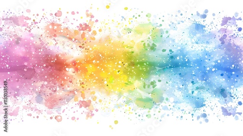 Rainbow watercolor splash background.