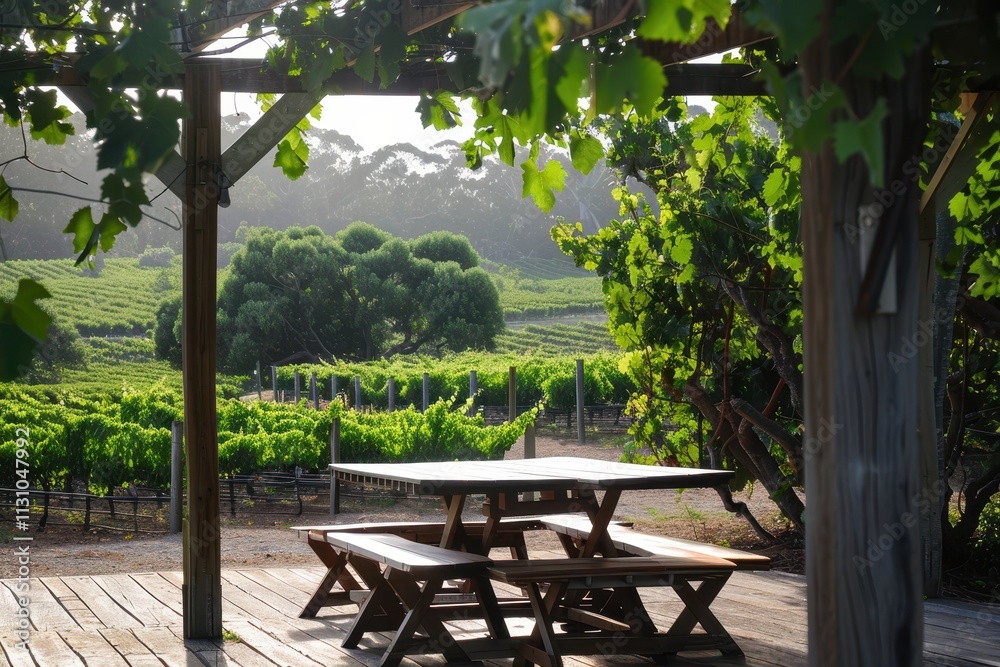 Obraz premium Vineyard dining area in Margaret River WA