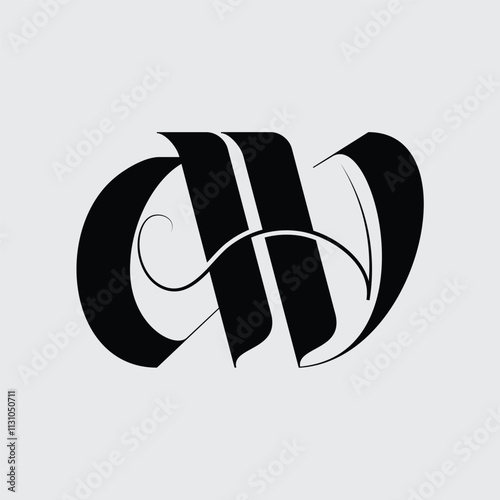 Initial letter AV logo design 