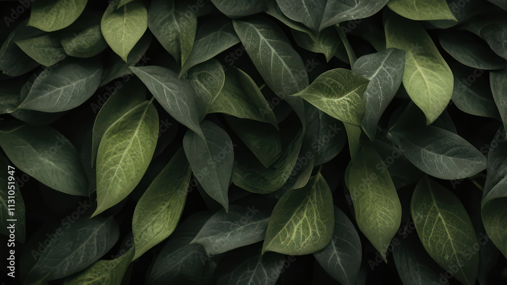 Naklejka premium green leaves background