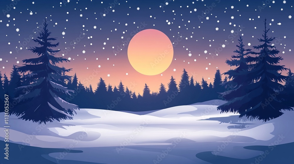 Fototapeta premium Winter Solstice Background Concept