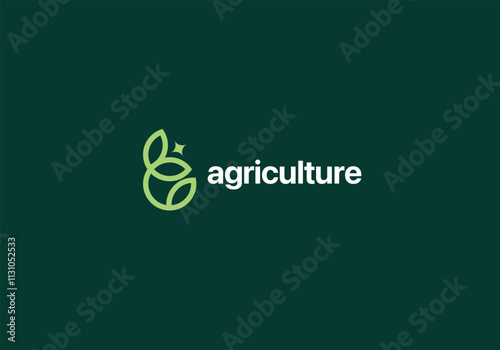 Vector logo design for farming, agriculture, farm field, natural harvest, farmer association and more.