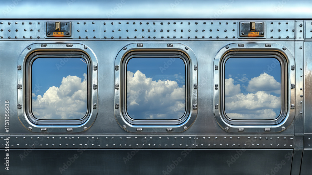 Window inside train interior. Vector realistic set of clear windows ...