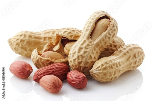 White ground with peanuts