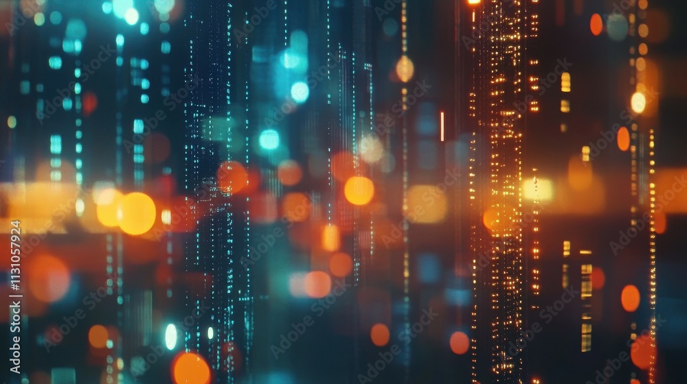 Obraz premium Abstract viewpoint on digital currency visualizations and infographic technology