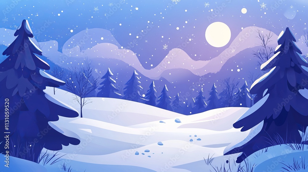Fototapeta premium Winter Solstice Background Concept