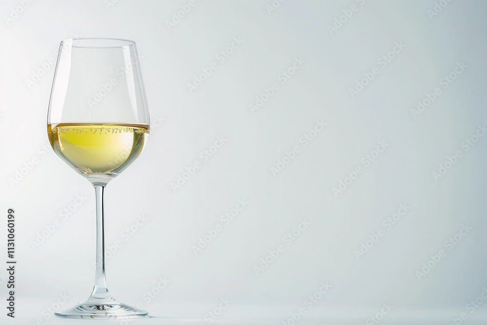 Fototapeta premium White wine glass isolate