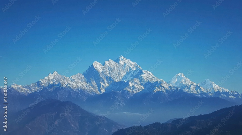 snowy mountain peaks under clear blue sky, serene and majestic, perfect for capturing the grandeur of untouched nature snowy mountain peaks under clear blue sky, serene and majestic, perfect for capturing the grandeur of untouched nature