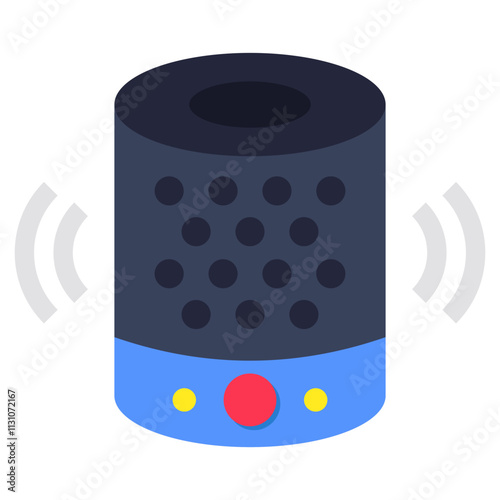 Premium design icon of smart speaker