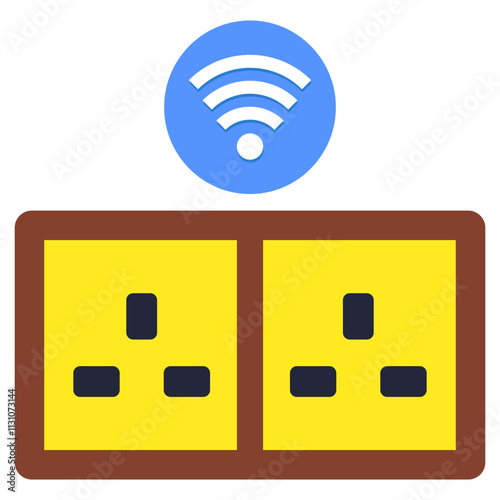 A beautiful design icon of smart switchboard