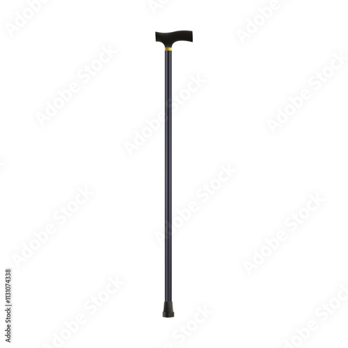Walking stick simple flat design isolated on white background