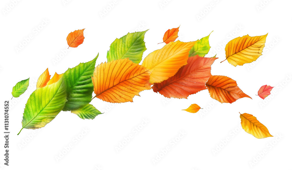 Fototapeta premium autumn leaves isolated on white