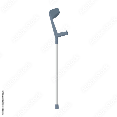 Elbow crutch flat vector design isolated on white background