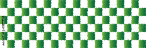 Green abstract pattern with textured lines and seamless design for background or wallpaper. Abstract Vector Seamless green plaid Checkered Squares Pattern grid