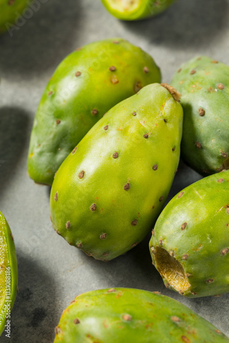 Organic Raw Green Prickly Pear Fruit