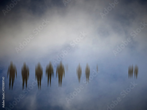 Wallpaper Mural Mysterious defocused people Torontodigital.ca