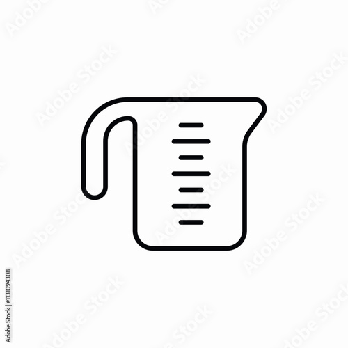 cup measuring icon sign vector