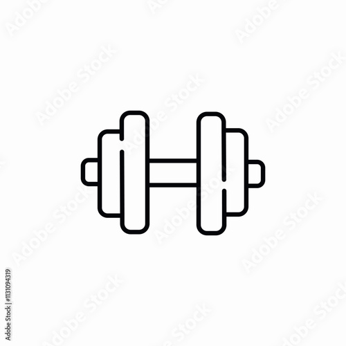 dumbbell gym icon sign vector
