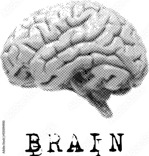 Halftone-style brain design