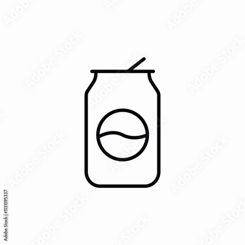 open soda can icon sign vector