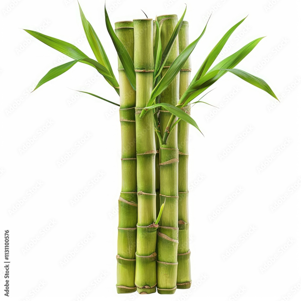 Fototapeta premium Photo of Bamboo shoot Isolated on white background